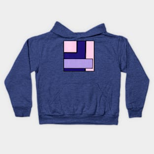 Lavender Purple Geometric Abstract Acrylic Painting Kids Hoodie